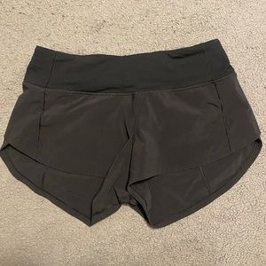 Black Lululemon shorts, size 2